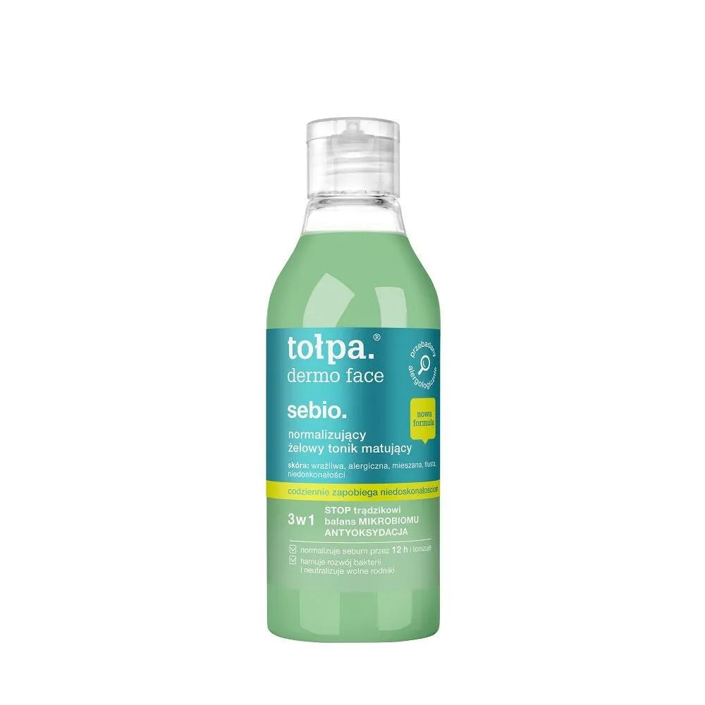 TOŁPA Dermo Face Sebio Normalizuojantis Matinis Gelis Tonikas 3in1 200 ml - Kosmetika