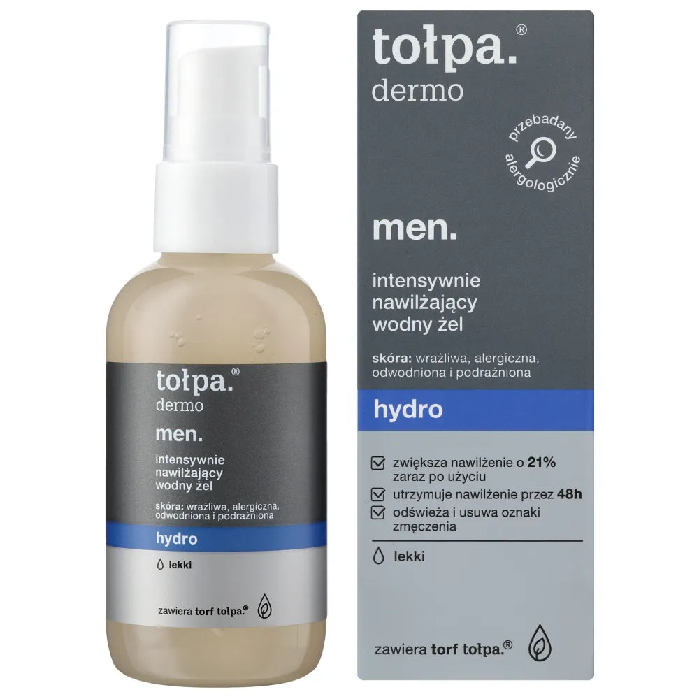 TOŁPA Dermo Men Vandens Gelis Intensyviai Drėkinantis Lengvas Hidro 75 ml - Kosmetika
