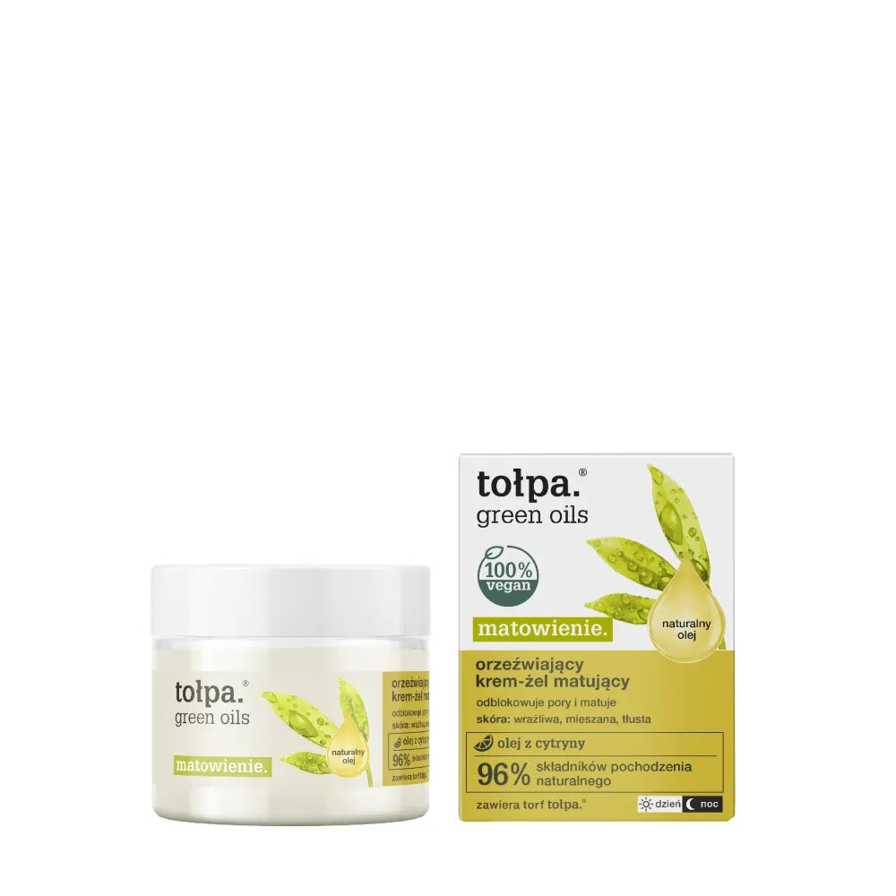 TOŁPA Green Oils Matizuojantis Atgaivinantis Kremas-Gelis 50 ml - Kosmetika