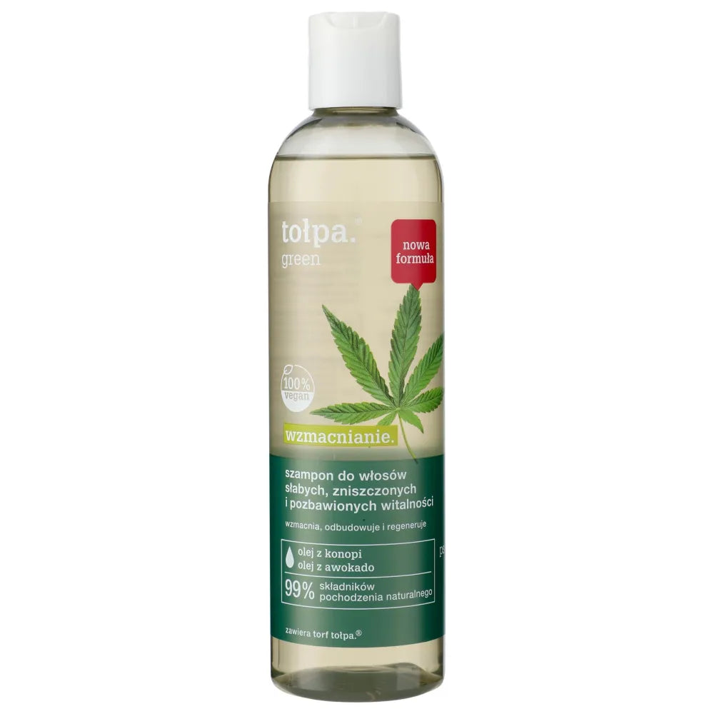 TOŁPA Green Strengthening Shampoo silpniems pažeistiems ir gyvybės stokojantiems plaukams 300 ml - Kosmetika