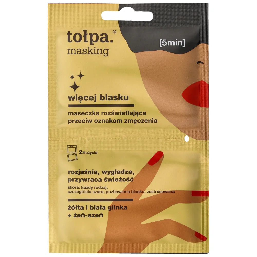 TOŁPA Masking Apšvietimo kaukė prieš nuovargio požymius - daugiau spindesio 5ml x 2 - Kosmetika