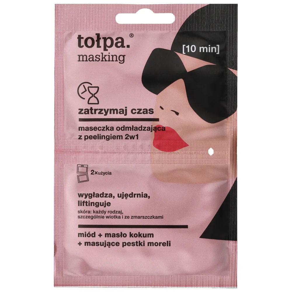 TOŁPA Masking Atjauninamasis kaukė su pilingu - sustabdyti laiką 5ml x 2 - Kosmetika