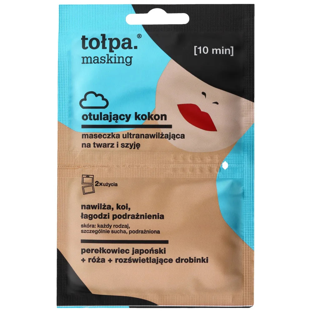 TOŁPA Masking Ultra-moisturizing kaukė veidui ir kaklui - apvyniojantis kokonas 5ml x 2 - Kosmetika