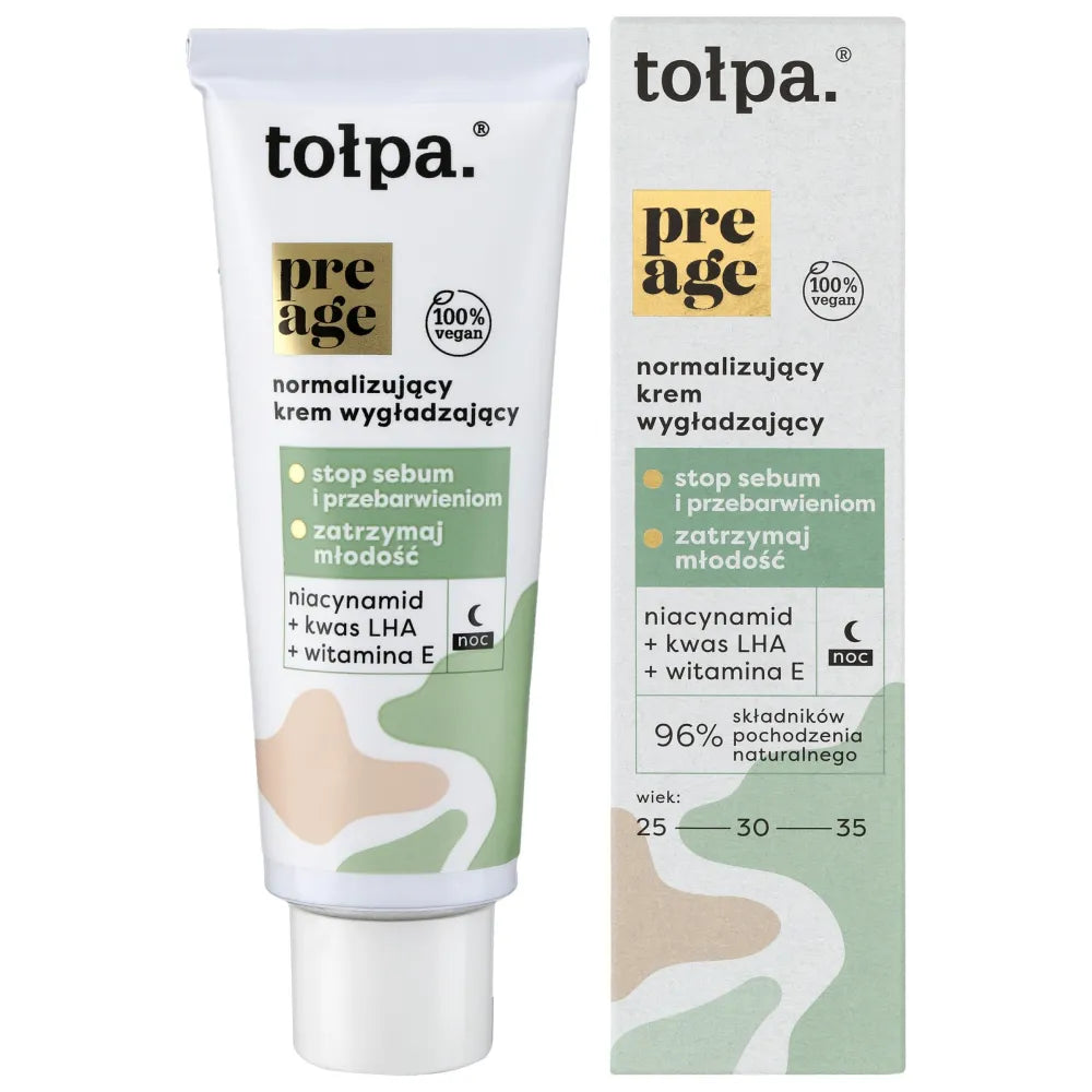 TOŁPA Pre Age Normalizing Smoothing Night Cream 50 ml naktinis kremas normalizuojantis ir glotninantis - Kosmetika