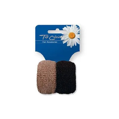 Top Choice Hair accessories Guminiai dirželiai smėlio-rudi 2 vnt 66993 - Kosmetika
