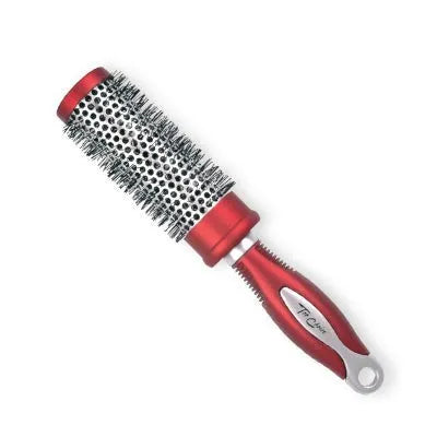 Top Choice Hair accessories Išskirtinė šepetys dydis M apvalus sidabrinis/burgundiškas 62025-01 - Kosmetika