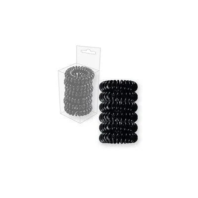 Top Choice Hair accessories Wiwre rubber bands juodos (22517) 1 pakelis - 6 vnt - Kosmetika