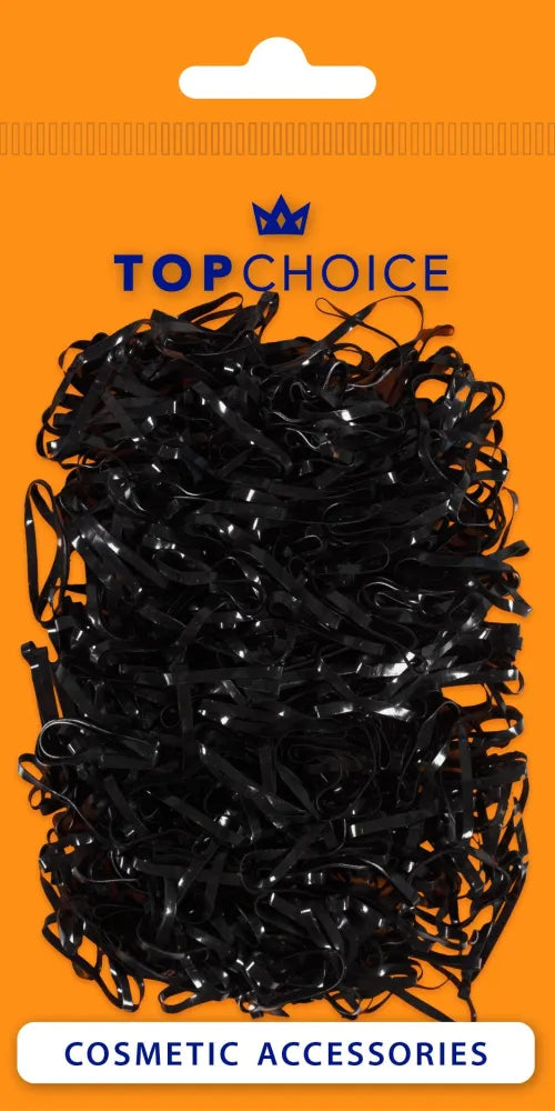 TOP CHOICE Hair bands - juodos (26911) 1 pak. - 500 vnt. - Kosmetika
