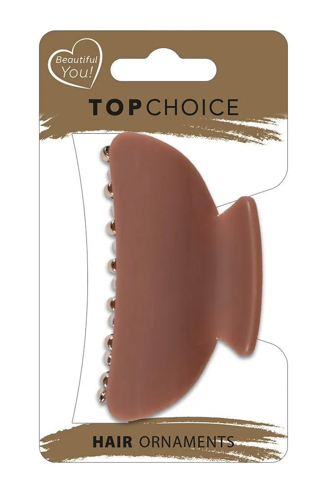 TOP CHOICE Hair buckle - decorated shine (28441) 1 pcs. - mix patterns - Kosmetika