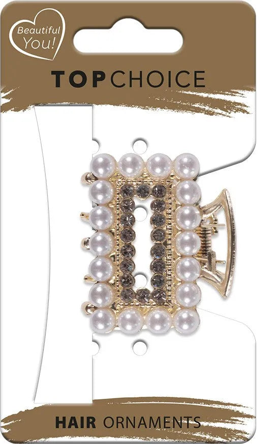 TOP CHOICE Hair clamp - Pearl - Kosmetika