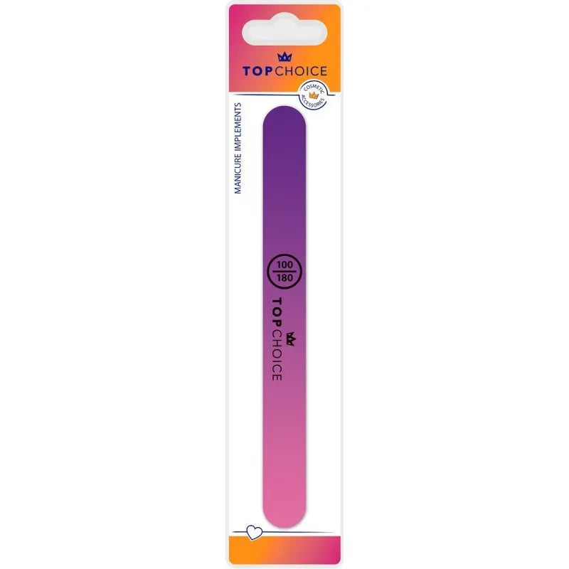 TOP CHOICE Manicure Nagų failas Rainbow 100/180 - tiesus (70112) 1 vnt - Higiena