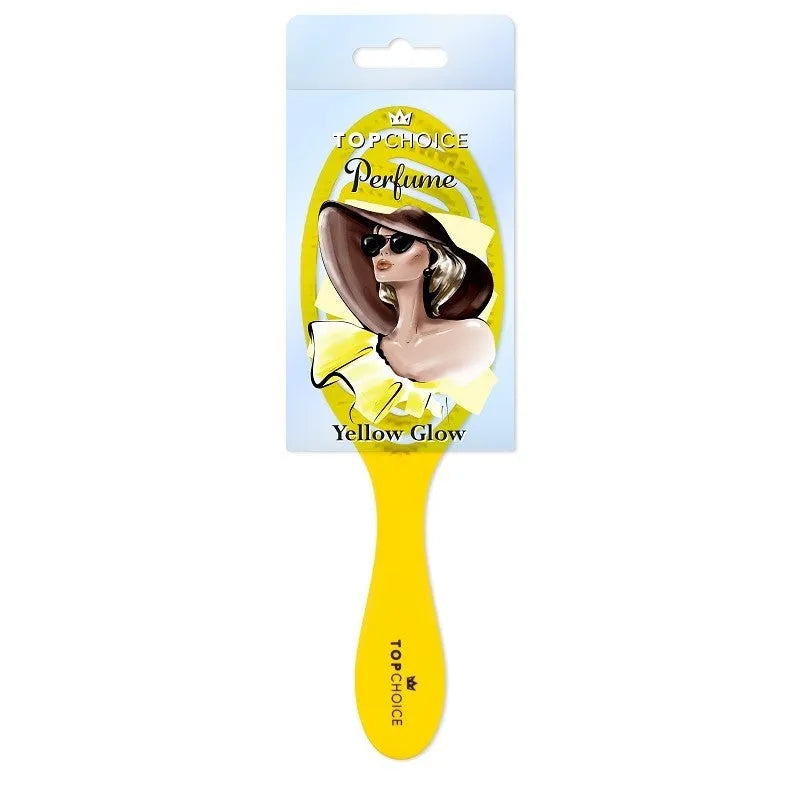 Top Choice Perfume Yellow Glow hairbrush - apvalus (64524) 1 vnt - Kosmetika