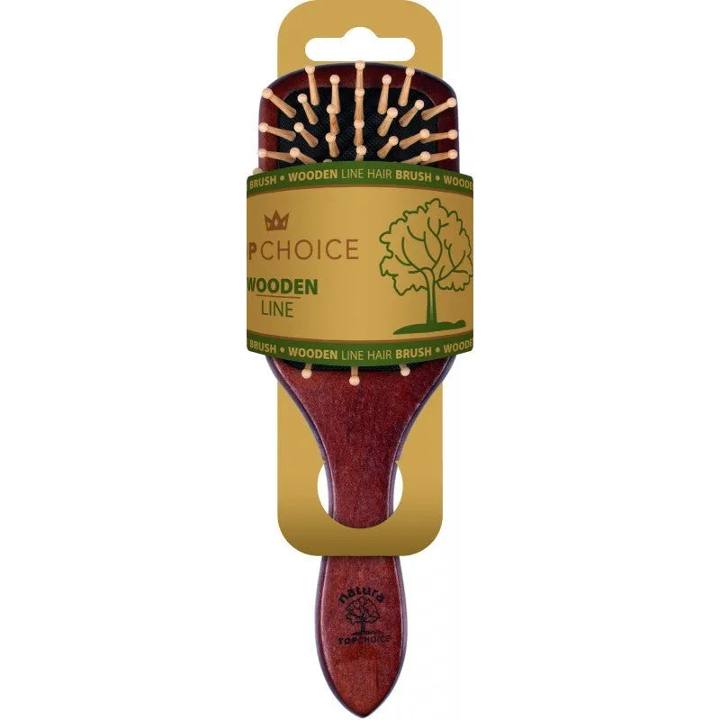 Top Choice Wooden Hairbrush ’CHERRY’ (62223) 1 vnt. - Kosmetika