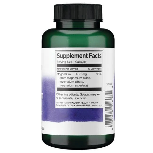 Triple Magnesium Complex - 400 mg - N100 - Swanson - Papildai