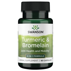 Turmeric & Bromelain - Ciberžolė ir bromelainas - N60 - Swanson - Papildai