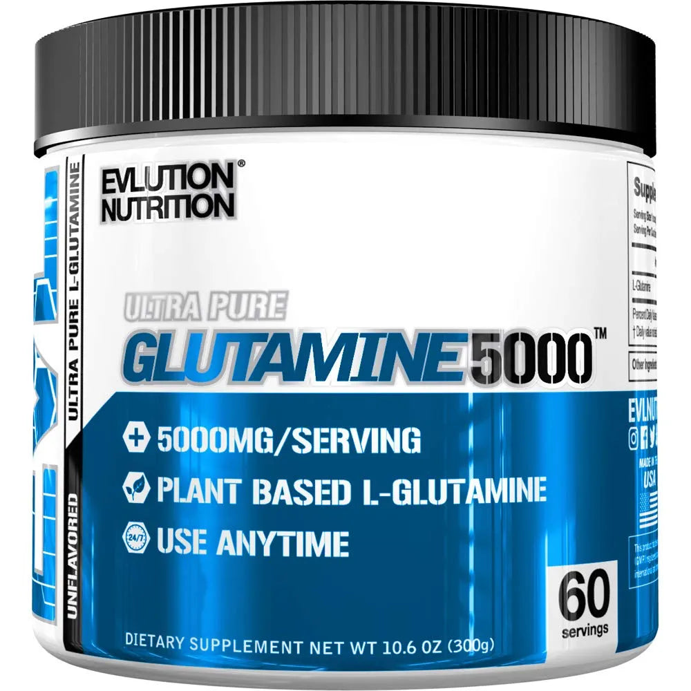 Ultra Pure Glutamine 5000 Unflavoured - 300g - EVLution Nutrition - Sporto papildai