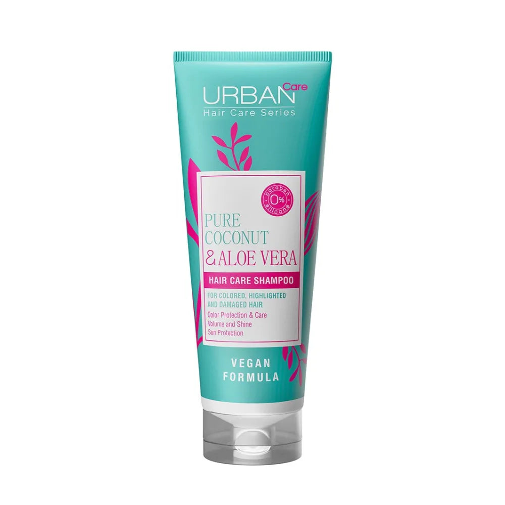 URBAN CARE Pure Coconut & Aloe Vera Shampoo dažytiems balintiems ir dryžuotiems plaukams 250ml - Kosmetika