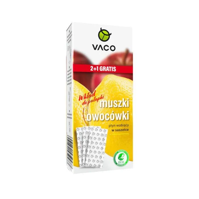 VACO ECO Insert vaisių muselių spąstams - viliojanti skystis maišelyje 1 pakuotė - 3 vnt. - Medicinos ir slaugos prekės