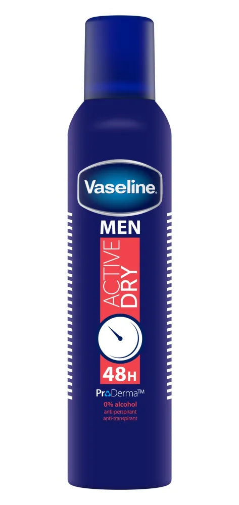 VASELINE Men Active Dry Antiperspirant for 250 ml - Higiena