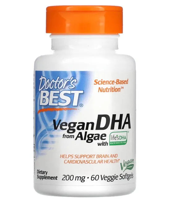 Vegan DHA from Algae 200mg - 60 veggie softgels - Doctor’s Best - Papildai