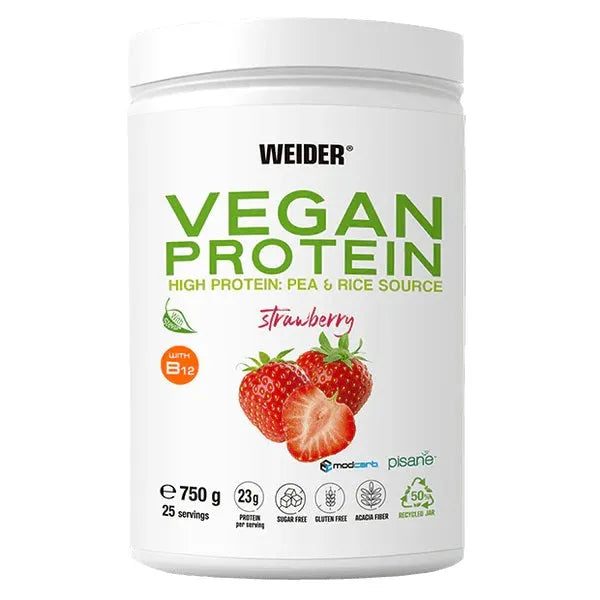 Vegan Protein Strawberry - 750g - Weider - Sporto papildai