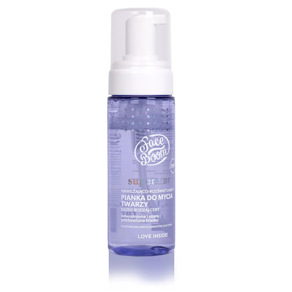 Veido Boom Superstar Drėkinanti-Šviesinanti Valymo Putos 150ml - Kosmetika