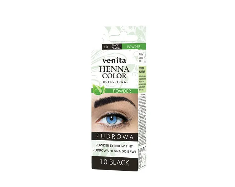 VENITA HENNA FOR EYEBROWS POWDER 1.0 JUODA - Kosmetika