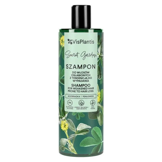 Vis Plantis Herbal Vital Care plaukų šampūnas plaukams linkusiems į slinkimą (Pankolis-Juodasis ridikas-Kanapės) 400ml