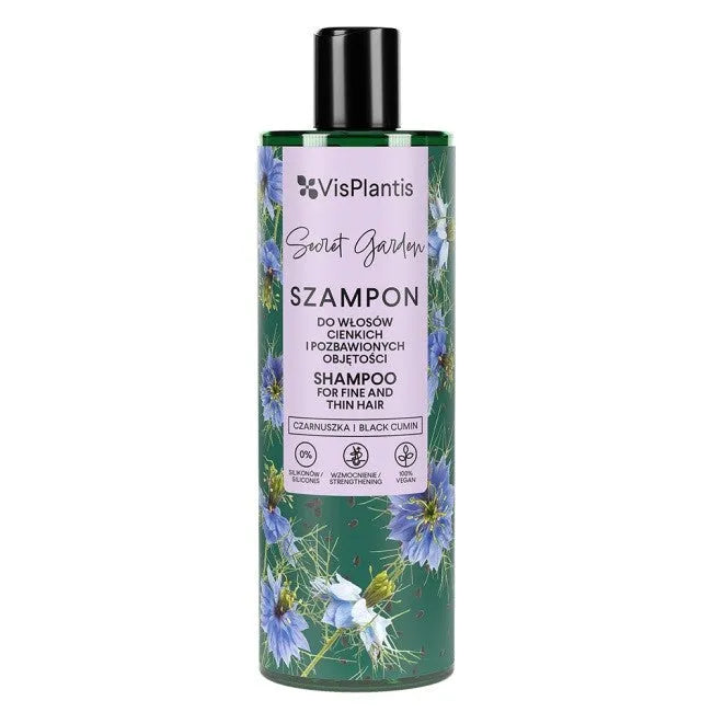 Vis Plantis Herbal Vital Care šampūnas ploniems ir puriems plaukams (juodas kmynas-medvilnė-lazdynas) 400ml - Kosmetika