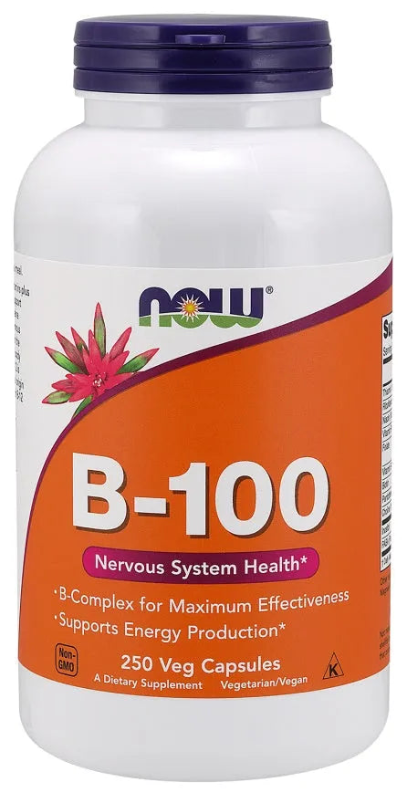 Vitamin B-100 - 250 vcaps - NOW Foods - Papildai