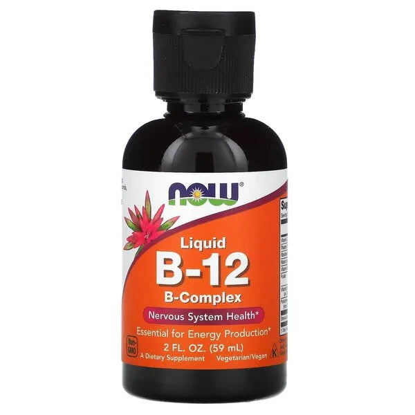 Vitamin B-12 Liquid B-Complex - 59 ml - NOW Foods - Papildai