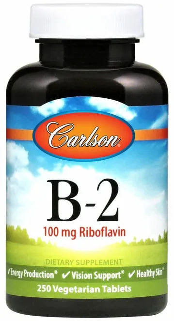 Vitamin B-2 100mg - 100 vegetarian tablets - Carlson Labs - Papildai