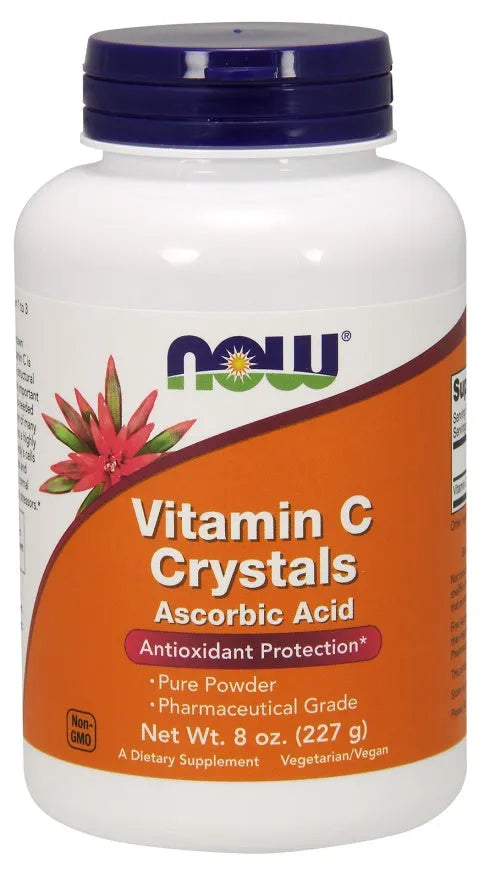 Vitamin C Crystals - 227g - NOW Foods - Papildai