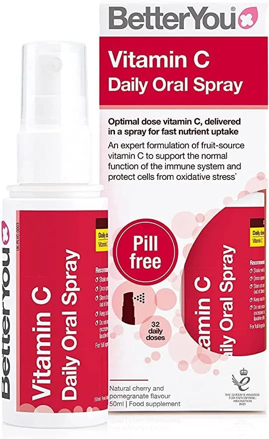 Vitamin C Daily Oral Spray Natural Cherry and Pomegranate - 50 ml - BetterYou - Papildai