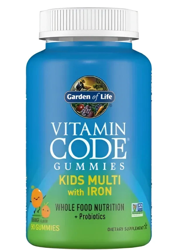 Vitamin Code Kids Multi with Iron Gummies Orange - 90 - Garden of Life - Papildai