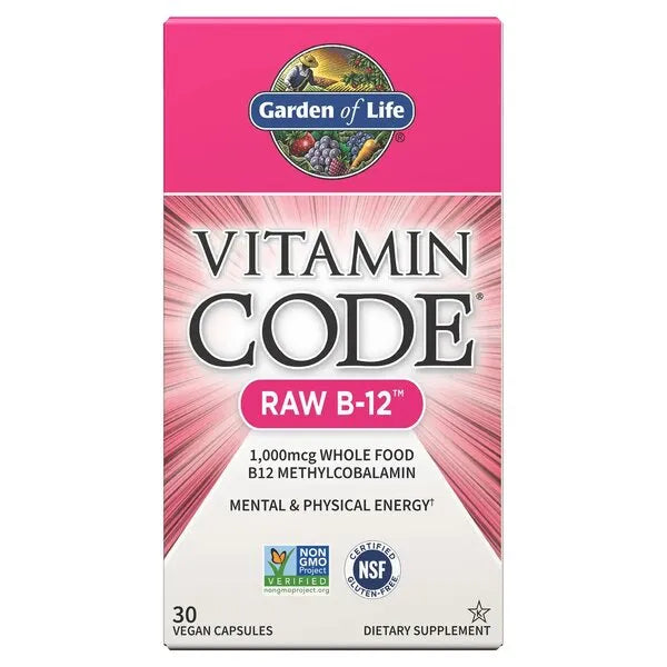 Vitamin Code Raw B-12 - 30 vegan caps - Garden of Life - Papildai
