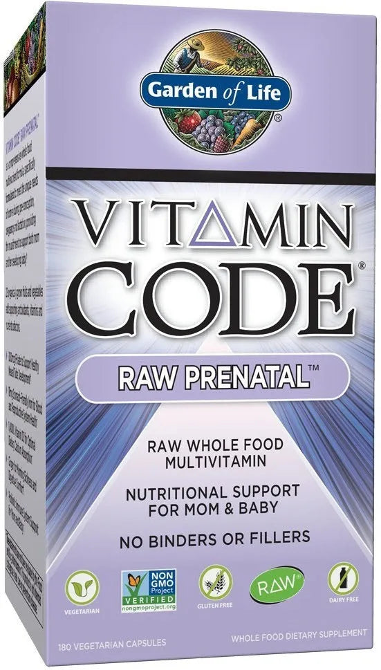 Vitamin Code Raw Prenatal - 180 vcaps - Garden of Life - Papildai
