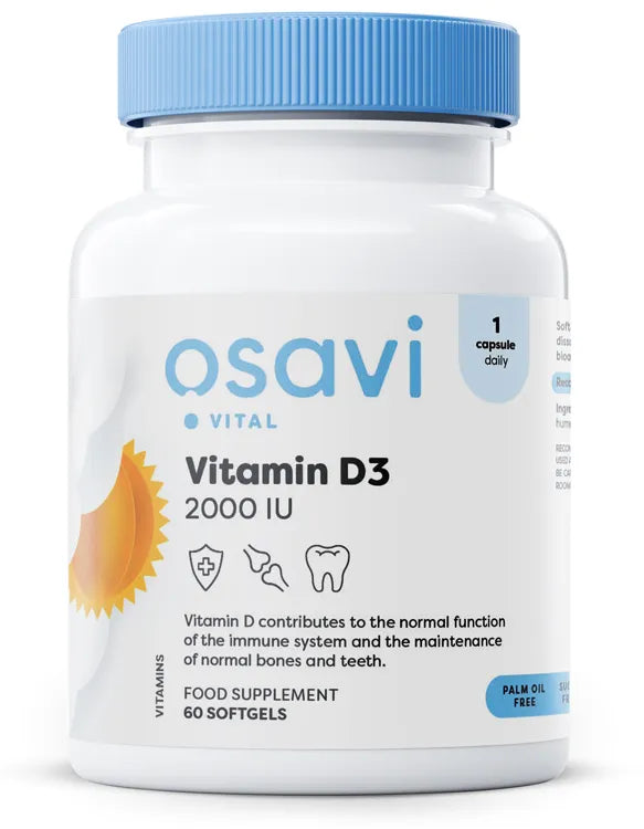 Vitamin D3 2000IU - 60 softgels - Osavi - Papildai