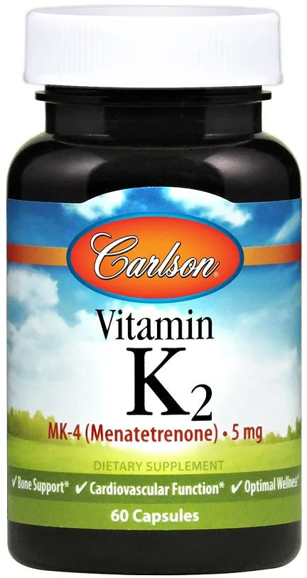 Vitamin K2 MK-4 5mg - 60 caps - Carlson Labs - Papildai