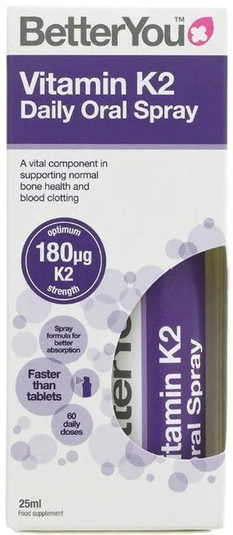 Vitamin K2 Oral Daily Spray - 25 ml - BetterYou - Papildai