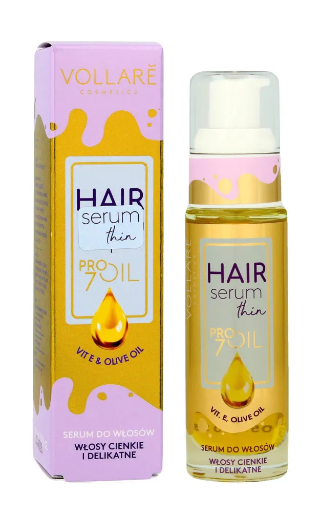 Vollare Pro Oils Extra Volume Serum ploniems ir subtiliems plaukams Vitaminai E A D 30ml - Kosmetika