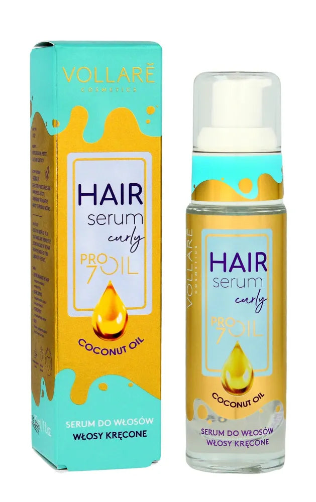 Vollare Pro Oils Perfect Curls serumas garbanotiems plaukams su kokosų aliejumi 30 ml - Kosmetika