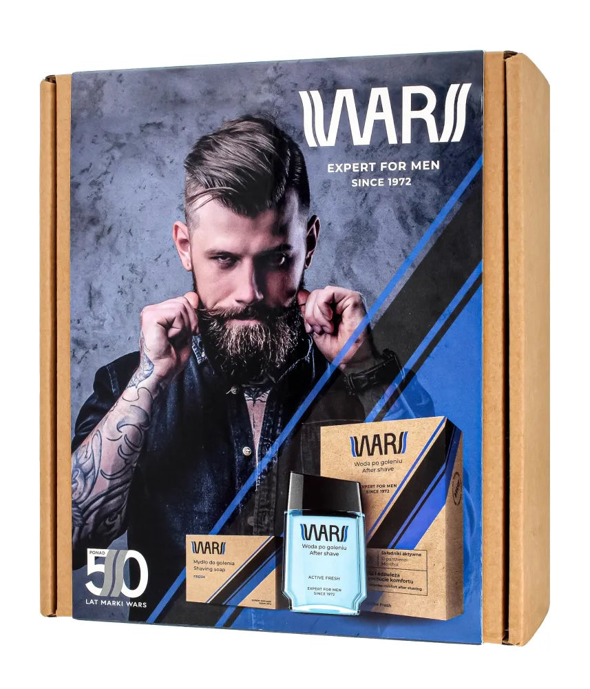 WARS Fresh Expert dovanų rinkinys (Active aftershave 90 ml + skutimosi muilas 80 g) - Kosmetika