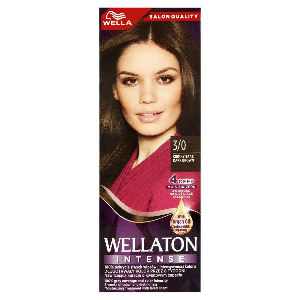 Wella Wellaton Intense Coloring Cream Nr. 3/0 - Tamsiai rudas 1 vnt - Kosmetika