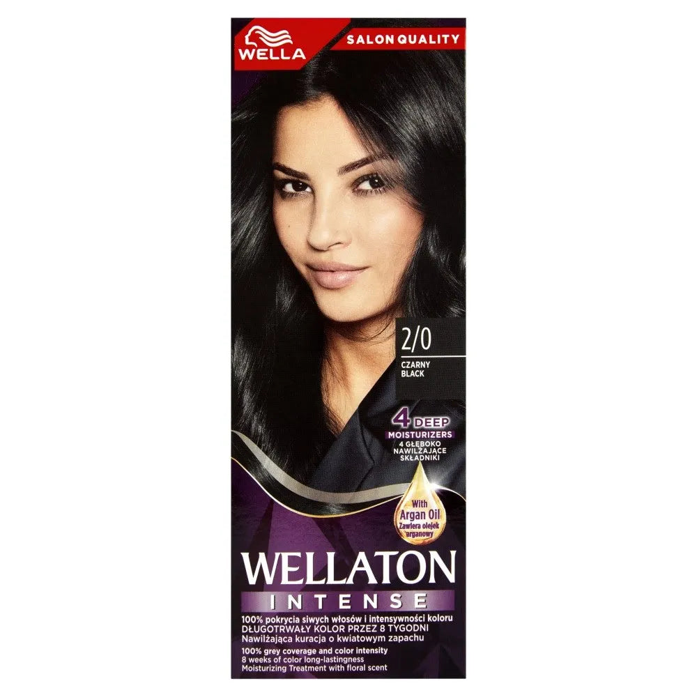 Wella Wellaton Intense dažymo kremas Nr. 2/0 juodas - 1op. - Kosmetika