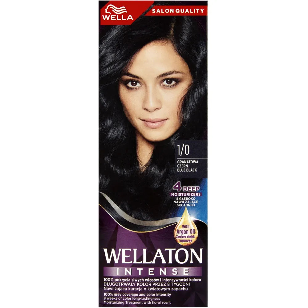 WELLA Wellaton Intense plaukų dažai 1/0 - Mėlyna juoda 1op. - Kosmetika