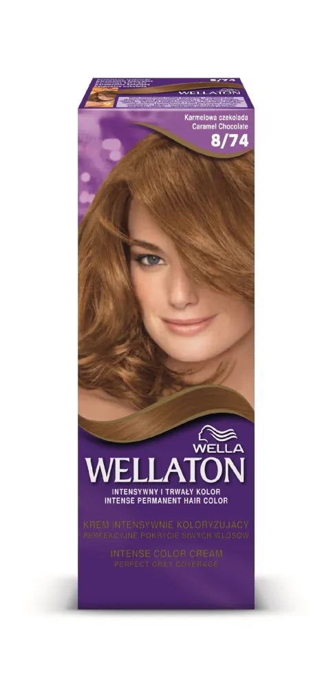 Wella Wellaton Intensyviai dažanti kremas Nr. 8/74 Karamelinis šokoladas 1 vnt. - Kosmetika