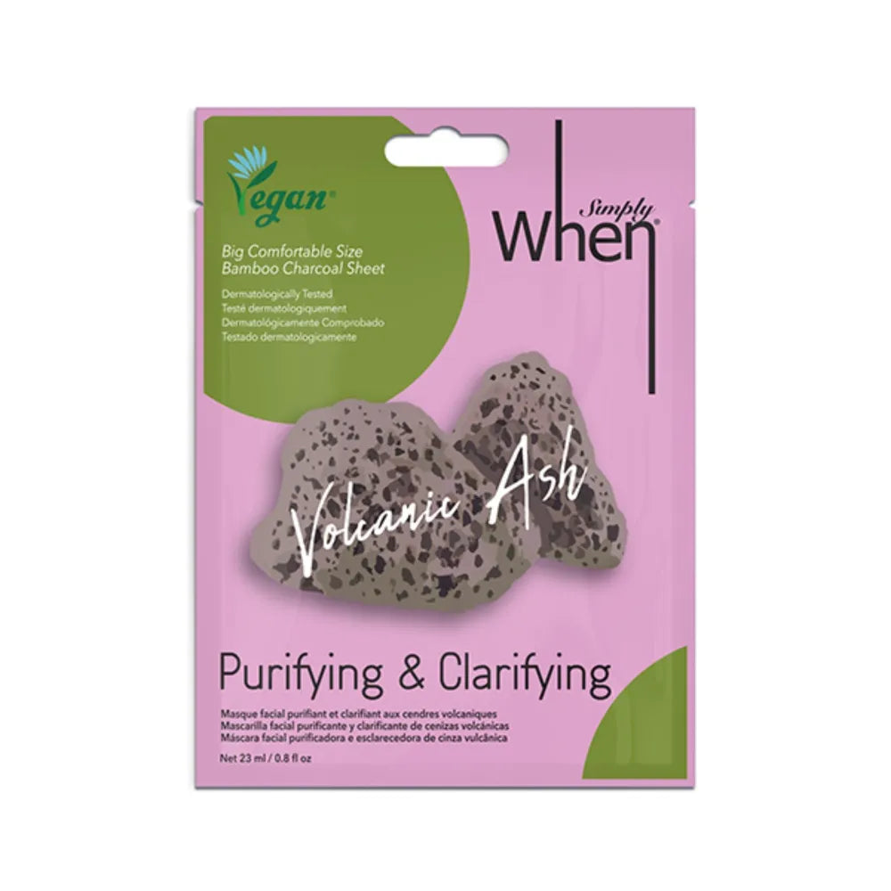 WHEN Vege Volcanic Ash face sheet mask - Valantis ir aiškinantis - 23ml - Kosmetika