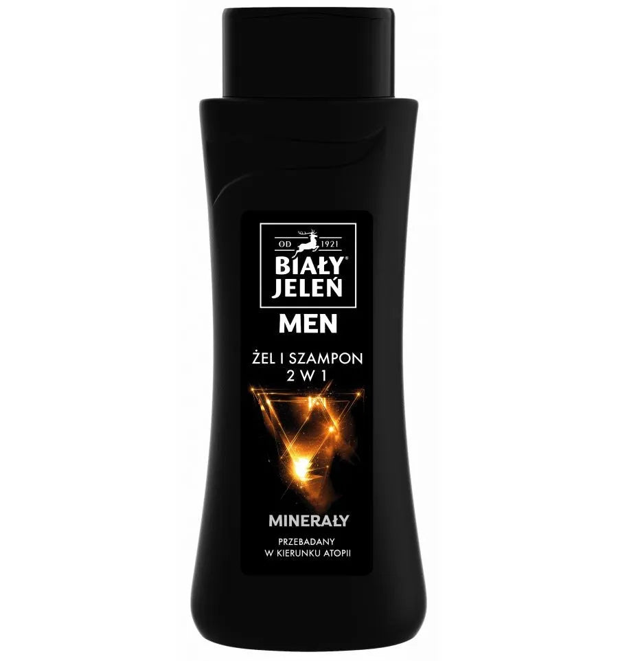 White Deer for Men hipoalerginis 2in1 šampūno gelis mineralai 300 ml - Kosmetika