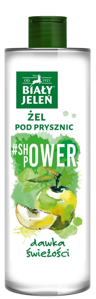 White Deer #Shower Power Atgaivinantis dušo gelis - Obuolys 400ml - Kosmetika